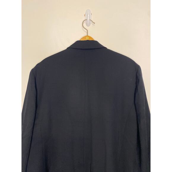 Lands End Womens Black Suit Blazer Jacket Wool Career Preppy Dark Academia 18 - Picture 8 of 14